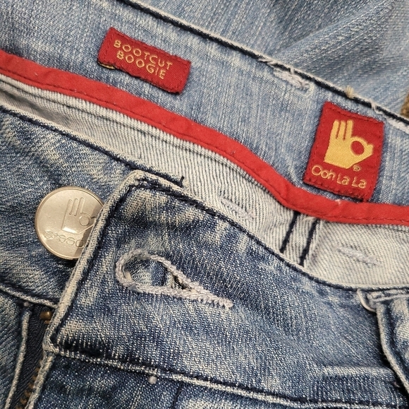 Sasson Light Wash Bootcut Boogie Stretch Denim VTG Jeans Sz 8 34"x30" - Picture 7 of 10